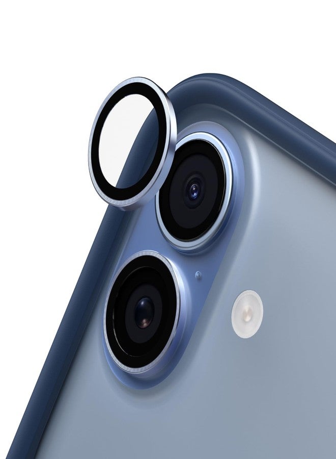 RhinoShield Camera Lens Protectors Compatible with iPhone 17/16 Plus / 16 | 9H Tempered Glass Protector - Impact and Scratch Resistance, High Transparency, Explosion-Proof Protection - Light Blue - Image 1