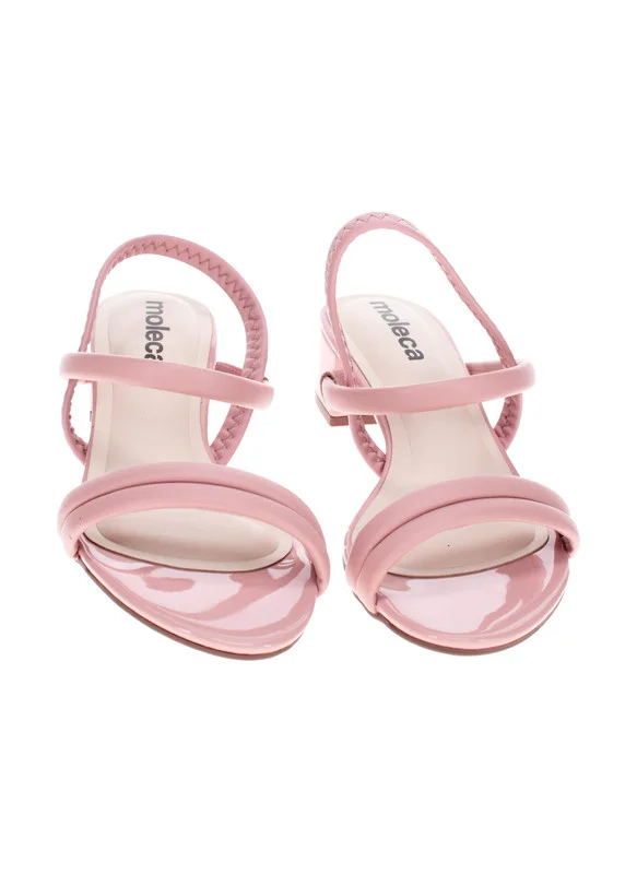 موليكا Moleca Ladies Low Heel Sandals Pink | Made In Brazil