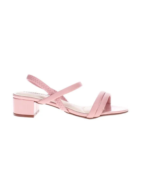 Moleca Moleca Ladies Low Heel Sandals Pink | Made In Brazil