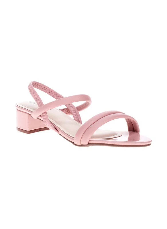 Moleca Moleca Ladies Low Heel Sandals Pink | Made In Brazil