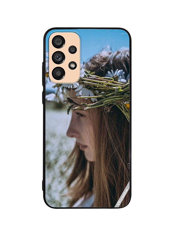 VR CREATIVE Protective Case Cover For Samsung Galaxy A72 Girl With Flower Crown Design Multicolour - Image 1