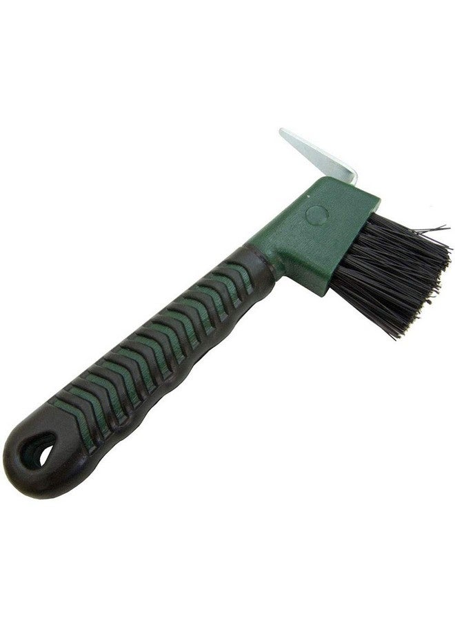 إنتريبيد إنترناشونال أداة تنظيف حوافر الخيول بمقبض مطاطي من شركة إنتربيد إنترناشونال مع فرشاة، لون أخضر هنتر - الأداة المثالية لتنظيف حوافر الخيول والعناية بها بسهولة، وغير ذلك الكثير