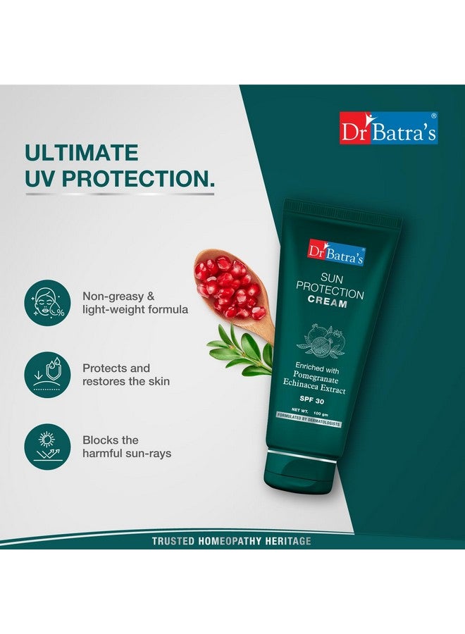 Dr Batra's Sun Protection Cream Spf 30 Sunscreen 100G Enriched With Echinacea Suitable For Indian Condition Prevention From Skin Ageing Product For Women - Image 3