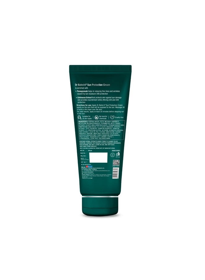 Dr Batra's Sun Protection Cream Spf 30 Sunscreen 100G Enriched With Echinacea Suitable For Indian Condition Prevention From Skin Ageing Product For Women - Image 2