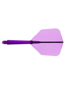 CUESOUL Integrated Dart Shaft And Flight, Big Wing Shape Smooth And Stable Dart Flight, High Wear Resistance Durable Dart Stem With Hexagonal Design For Dart Games, (1pc, Purple)  - Image 1