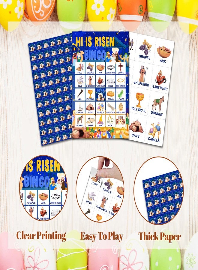 Bgohrd He is Risen Bingo Card Games, Easter Bible Party Bingo Game for Adults Friends Large Group, Ideal Gifts for Spring Resurrection Party Activities, Easter Spring Themed Party Decorations Favors -A18 - Image 4