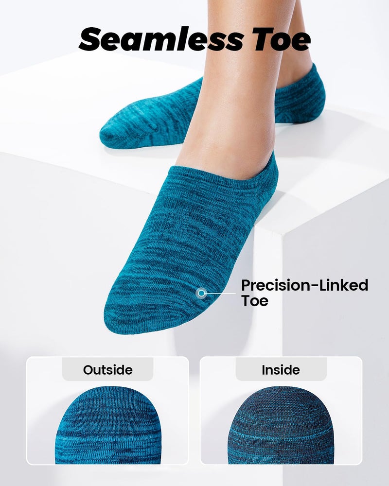 IDEGG No Show Socks Women 10 Pairs Low Cut Anti-Slid Novelty Athletic Casual Invisible Liner Socks - Image 4