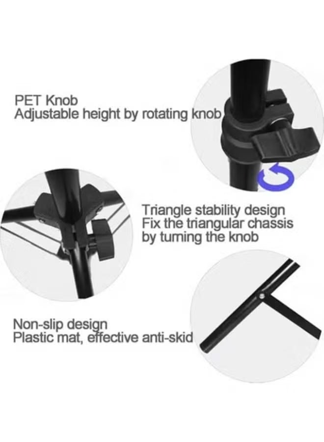 Adjustable Projector Tripod Stand 18–39 Inch, 360° Rotatable Metal Stand for Projector, Camera and Webcam, Portable and Heavy-Duty Support Stand (Black) - Image 2