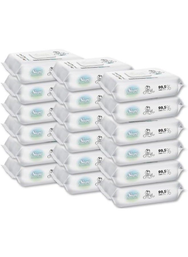 Sleepy Baby Care Wet Wipes, Bio Natural, 720 Sheets, 40 X 18 Pack - Image 1