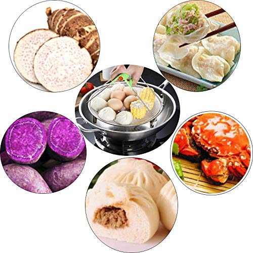 Fnoko Steaming Rack Household Stainless Steel Cooking Ware Thickened Steaming Rack Stand (10 inch) - Image 5