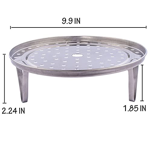 Fnoko Steaming Rack Household Stainless Steel Cooking Ware Thickened Steaming Rack Stand (10 inch) - Image 2