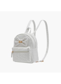 Barbie Girls Bow Applique Backpack with Zip Closure and Adjustable Strap  - Image 2