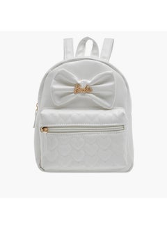 Barbie Girls Bow Applique Backpack with Zip Closure and Adjustable Strap  - Image 1