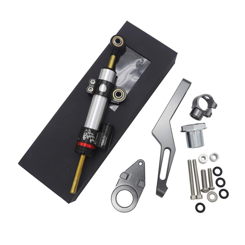 Motorcycle Steering Damper Stabilizer Mounting Bracket Kit Color K - Image 4