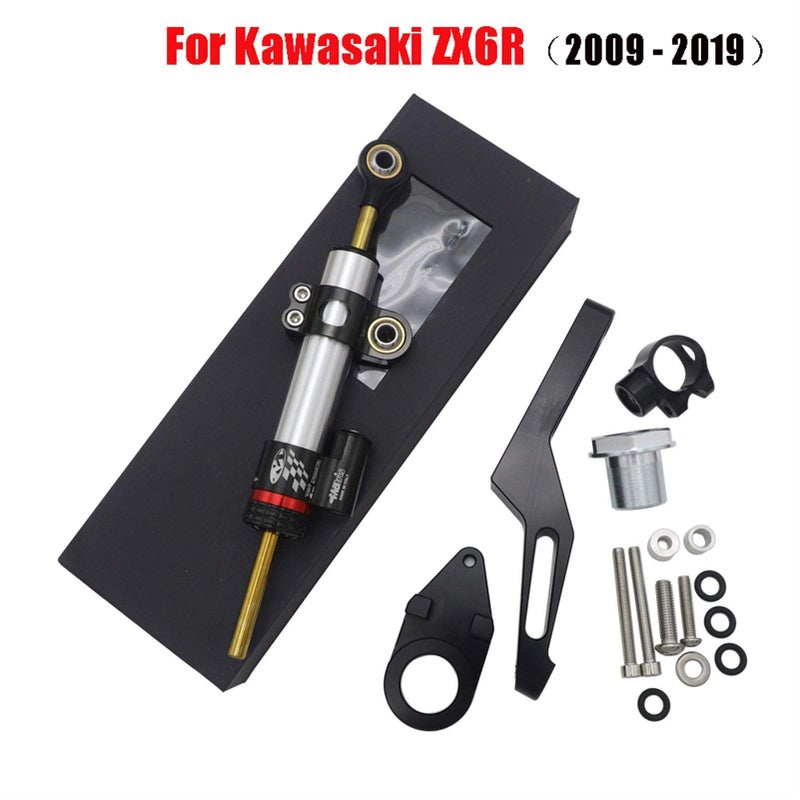 Motorcycle Steering Damper Stabilizer Mounting Bracket Kit Color K - Image 3