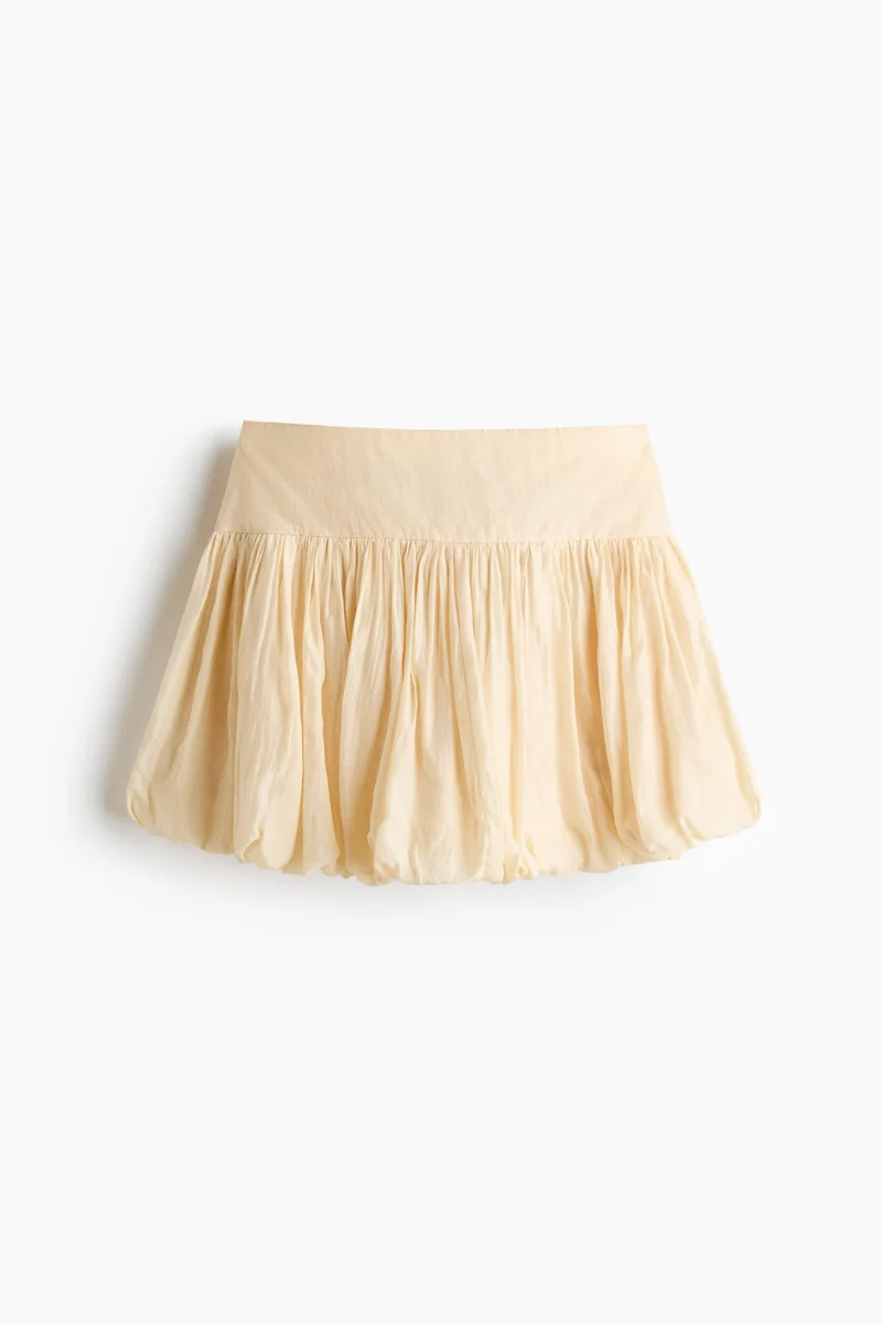 H&M Cupro-blend bubble-hem skirt
