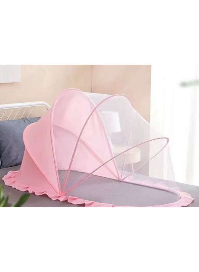 الأطفال مطوية البعوض Net البوليستر حجم 65 X 125 X 65 سم الوردي