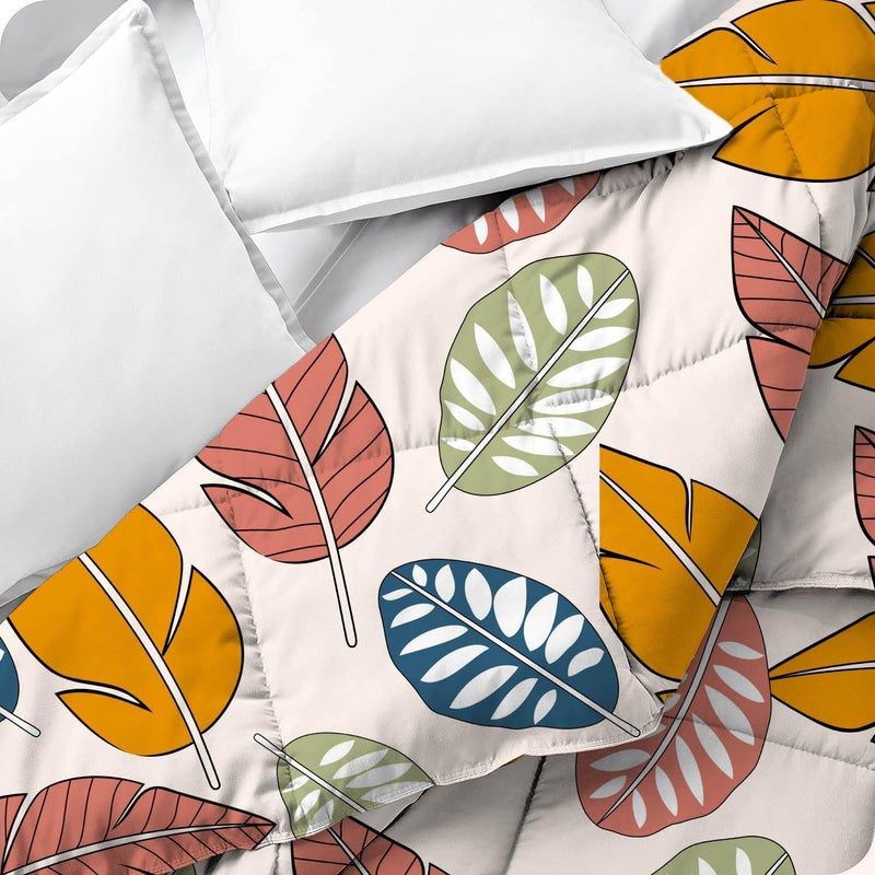 ELEGANT WEAVERS ELEGANT WEAVERS Microfiber Printed AC ComforterBlanket for Double Bed Ultra Soft Flower Print All Weather Comforter Multicolor 120 GSM Filling 120 GSM Outer Shell 90 x 100 inches  - Image 4