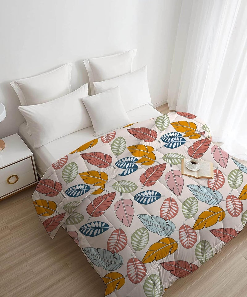 ELEGANT WEAVERS ELEGANT WEAVERS Microfiber Printed AC ComforterBlanket for Double Bed Ultra Soft Flower Print All Weather Comforter Multicolor 120 GSM Filling 120 GSM Outer Shell 90 x 100 inches  - Image 1