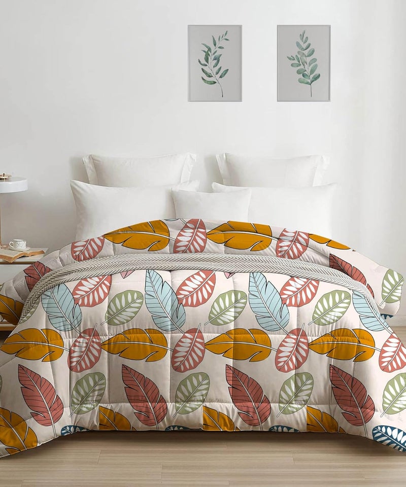ELEGANT WEAVERS ELEGANT WEAVERS Microfiber Printed AC ComforterBlanket for Double Bed Ultra Soft Flower Print All Weather Comforter Multicolor 120 GSM Filling 120 GSM Outer Shell 90 x 100 inches  - Image 3