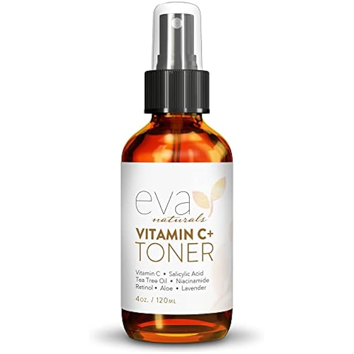 Eva Naturals Vitamin C Facial Toner - Hydrating, Pore Minimizer Face Toner for Men and Women with Witch Hazel & Rose Water, Nourishes Skin Through Hydration - 4 Oz - Image 1