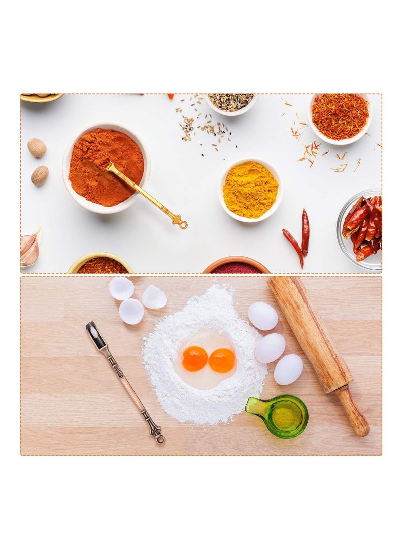 Spoon Mini Shovel Spoon, Tableware Charm, Pendants Necklace Mini Shovel for Filling, Home Supply Necklace Spoon, Gold, Silver, Antique Brass, Black Gray 36 Pieces - Image 3