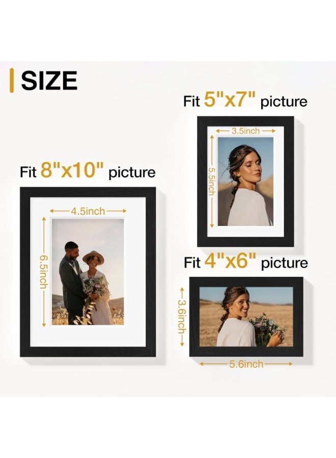 9 Pack Picture Frames Collage Wall Decor for Mounting or Tabletop Display, Gallery Frame Set for Family, Multi Sizes Including 2pcs 21.6x27.9cm, 1pcs 20.3x25.4cm, 2pcs 12.7x17.8cm, 1pcs 10.2x15.2cm, 3pcs 8.9x12.7cm, Family Photo Frames for Home & Office Décor - Image 5