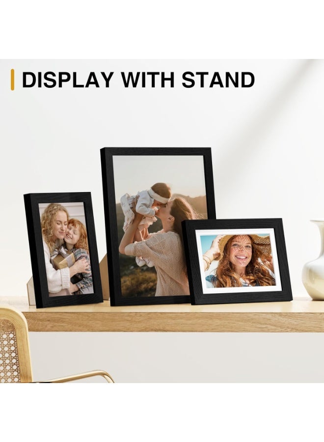 9 Pack Picture Frames Collage Wall Decor for Mounting or Tabletop Display, Gallery Frame Set for Family, Multi Sizes Including 2pcs 21.6x27.9cm, 1pcs 20.3x25.4cm, 2pcs 12.7x17.8cm, 1pcs 10.2x15.2cm, 3pcs 8.9x12.7cm, Family Photo Frames for Home & Office Décor - Image 4
