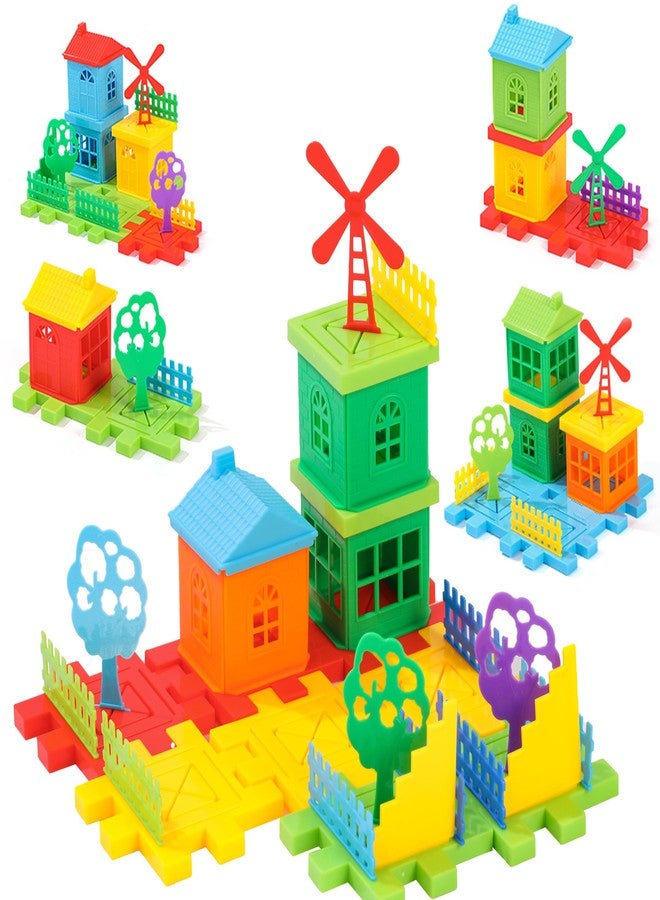 KUTOI Waffle Blocks for Kids- 98 Piece Toddler Building Blocks -Excllent Interlocking Toys - Brightly Colored Toy Building Sets,House Toys and Games,Large Building Sets for Kids of All Ages - Image 3