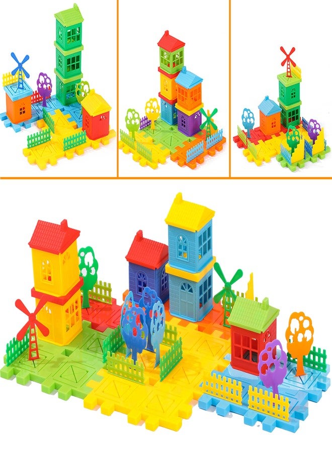KUTOI Waffle Blocks for Kids- 98 Piece Toddler Building Blocks -Excllent Interlocking Toys - Brightly Colored Toy Building Sets,House Toys and Games,Large Building Sets for Kids of All Ages - Image 4