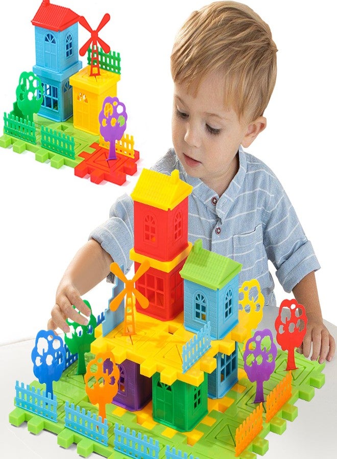 KUTOI Waffle Blocks for Kids- 98 Piece Toddler Building Blocks -Excllent Interlocking Toys - Brightly Colored Toy Building Sets,House Toys and Games,Large Building Sets for Kids of All Ages - Image 2