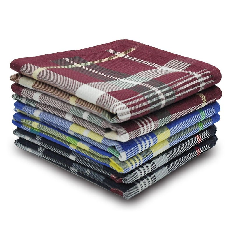 Selected Hanky 100 Cotton Mens Handkerchief 6 Piece Gift Set