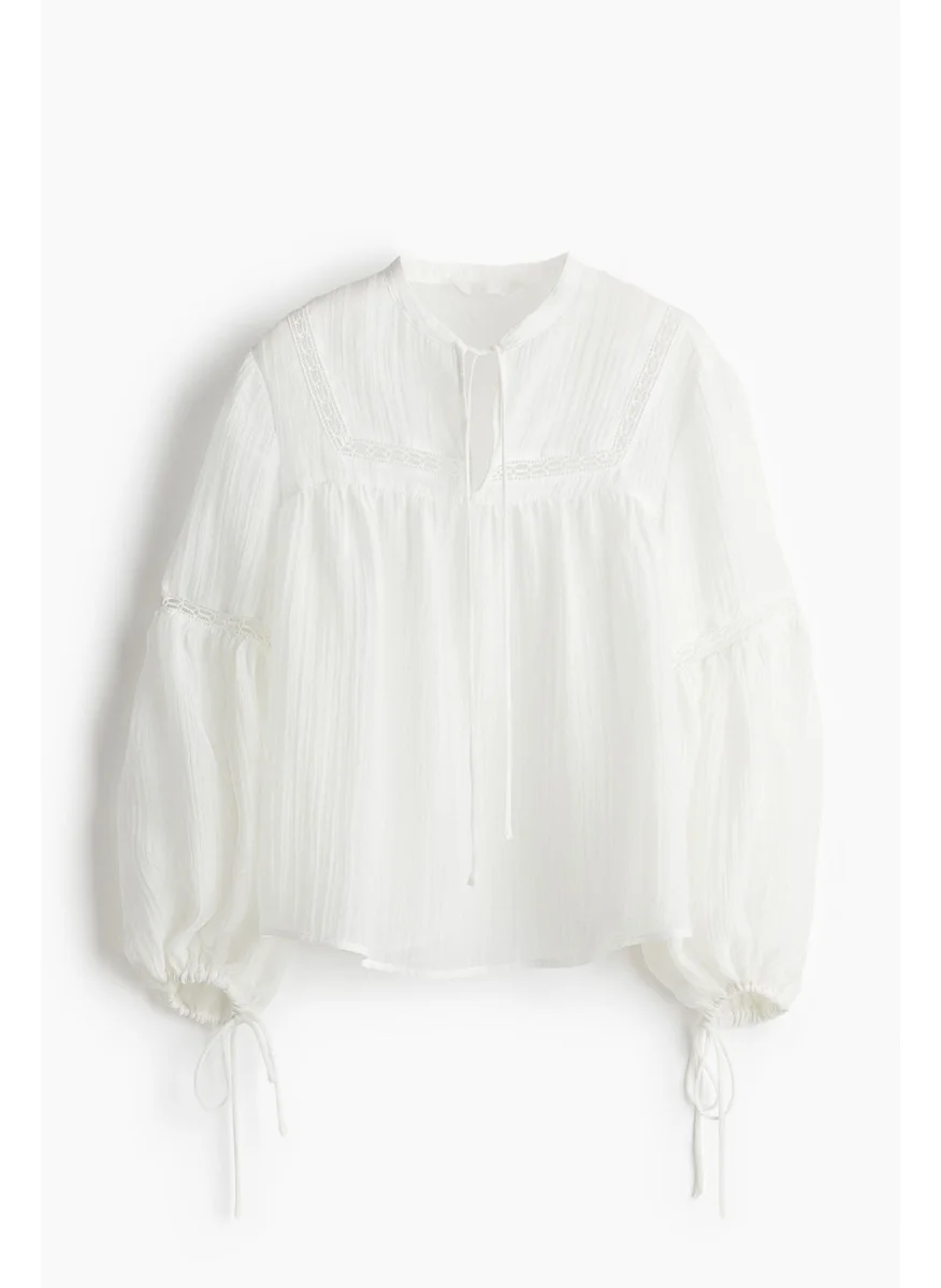 اتش اند ام Lace-Inset Blouse