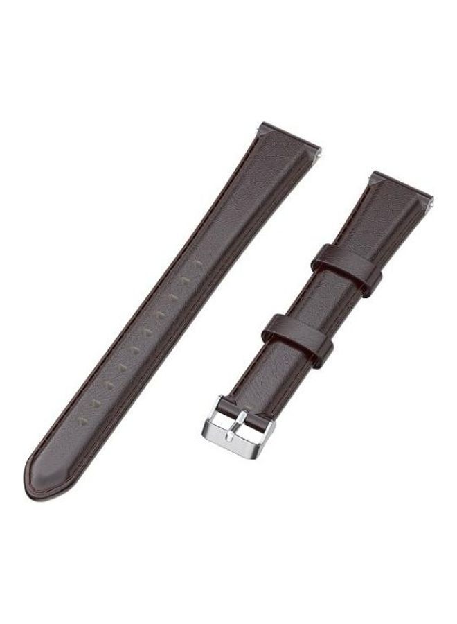 NIBEMINENT Oil Wax Leather Strap For Huawei TalkBand B3 Coffee - Image 3