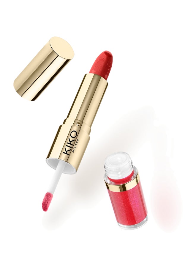 KIKO MILANO Holiday Wonderlights Festive Duo Lipstick And Gloss Fancy Red  - Image 3