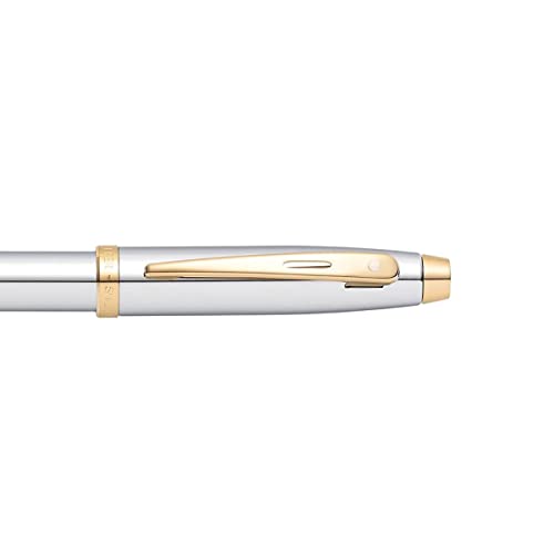 Sheaffer 9340 Gift 100 Ballpoint Pen – Bright Chrome with Gold Tone Trim - Image 5