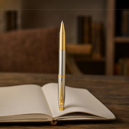 Sheaffer 9340 Gift 100 Ballpoint Pen – Bright Chrome with Gold Tone Trim - Image 2