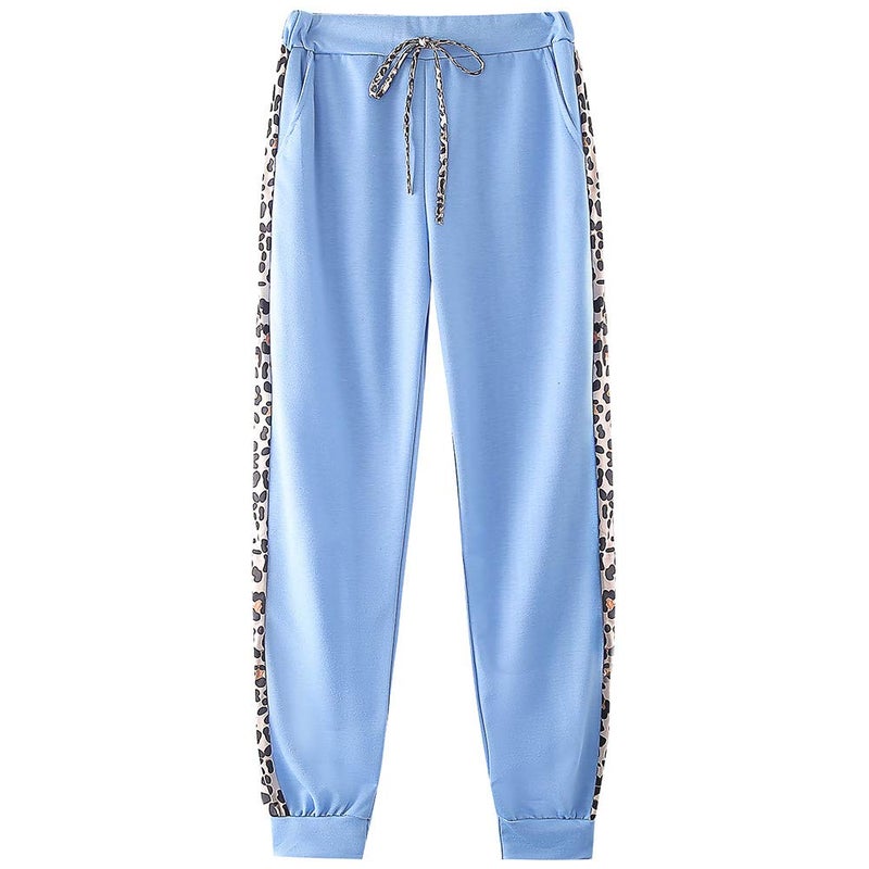 amropi Women's 2 Piece Tracksuit Sweatsuits Sets Hoodie Sweatshirt and Jogging Sweatpants Suit Blue, XL - Image 4