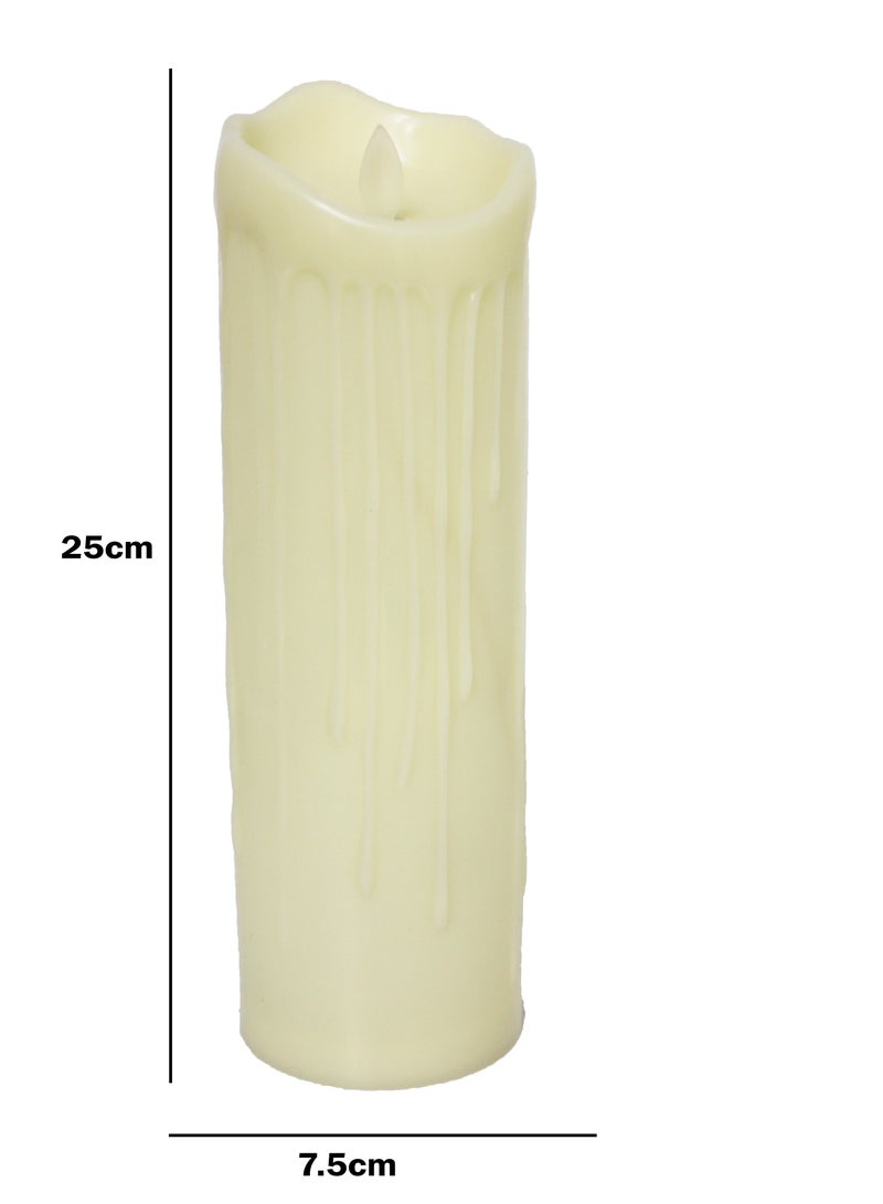 بارتي فن شمعة LED عديمة اللهب والدخان، مثالية لتزيين المنزل، وأعياد الميلاد، والكريسماس، والهدايا (دافئة، 7.5 × 25 سم) - Image 2