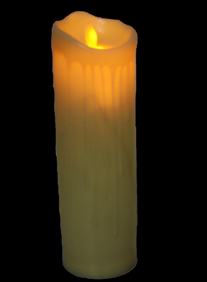 بارتي فن شمعة LED عديمة اللهب والدخان، مثالية لتزيين المنزل، وأعياد الميلاد، والكريسماس، والهدايا (دافئة، 7.5 × 25 سم) - Image 4
