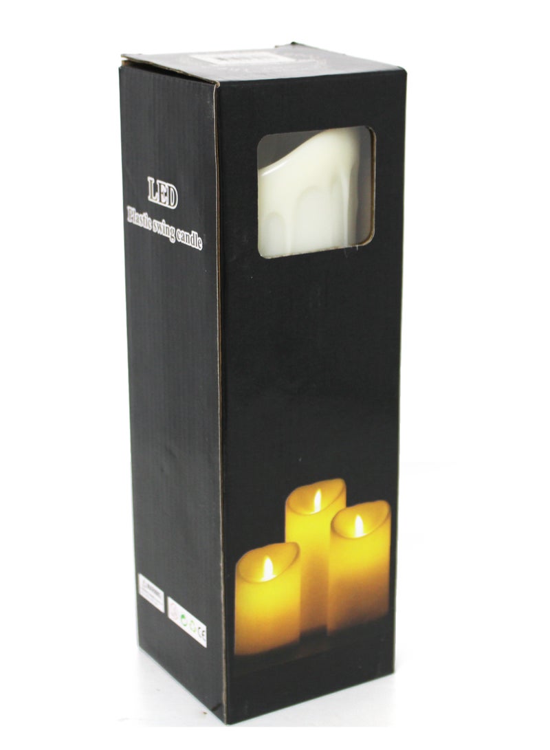 بارتي فن شمعة LED عديمة اللهب والدخان، مثالية لتزيين المنزل، وأعياد الميلاد، والكريسماس، والهدايا (دافئة، 7.5 × 25 سم) - Image 5