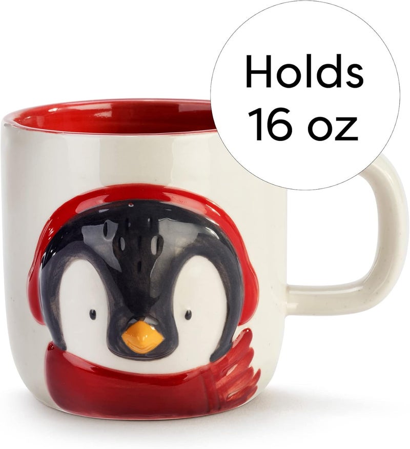 DEMDACO Just Chillin Penguin 16 ounce Stoneware Christmas Mug - Image 5