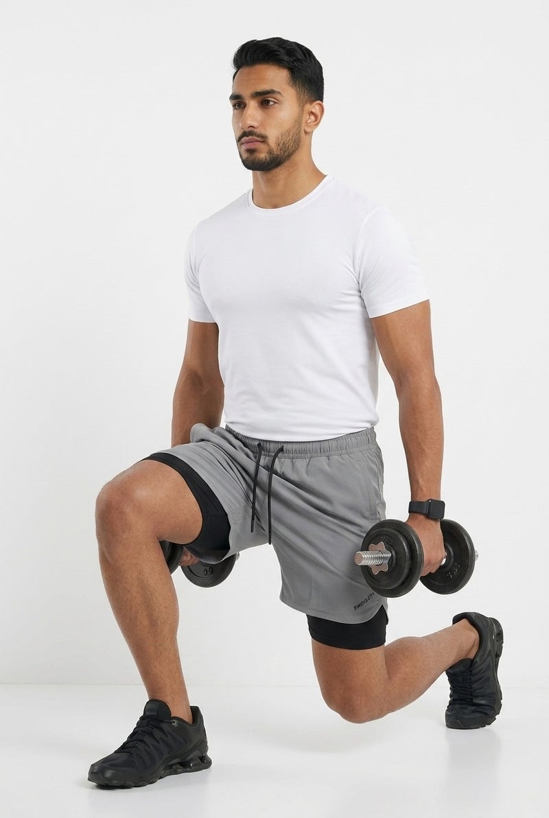 Moveletix Men's Training Shorts Grey - Image 4