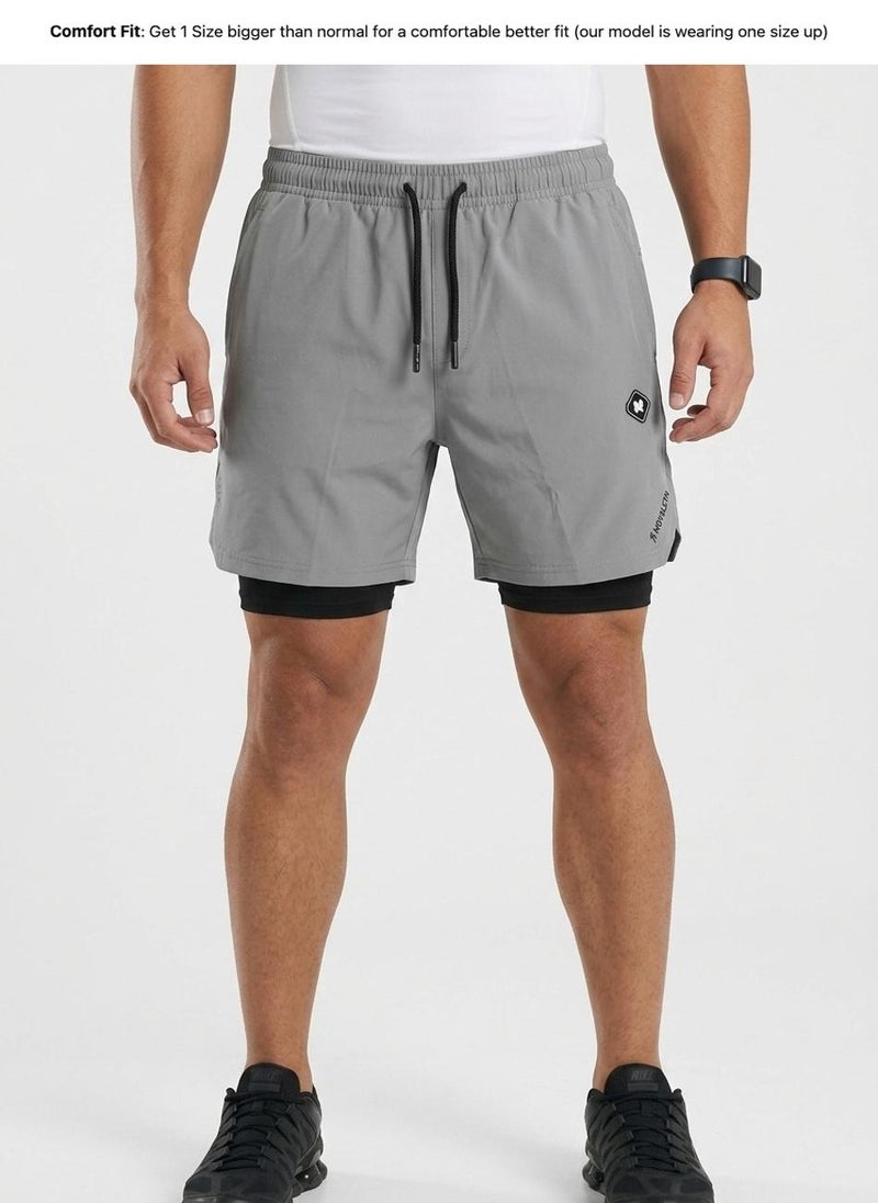 Moveletix Men's Training Shorts Grey - Image 2