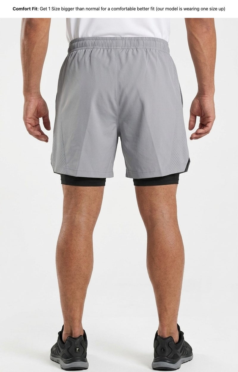 Moveletix Men's Training Shorts Grey - Image 3