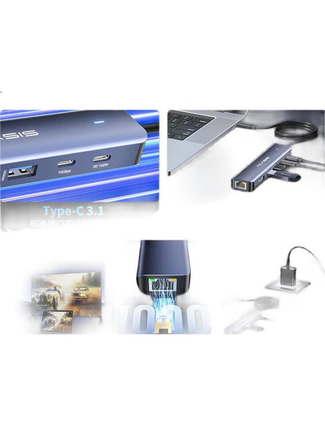 Acasis Type-C 3.2 Desktop Expansion Dock, Hdmi Expansion Dock, 10Gbps Transmission, 4K 60Hz Gigabit Ethernet Port, Compatible With Apple Mac Mini, 1 Meter Ds-9901M1 - Image 3