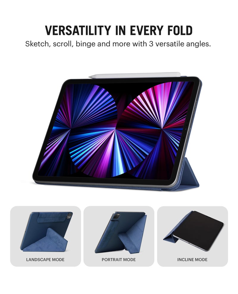 DailyObjects Atlantic Blue Pleat Y-Fold Magnetic iPad Case for iPad Pro 5 11 Inch - Image 5