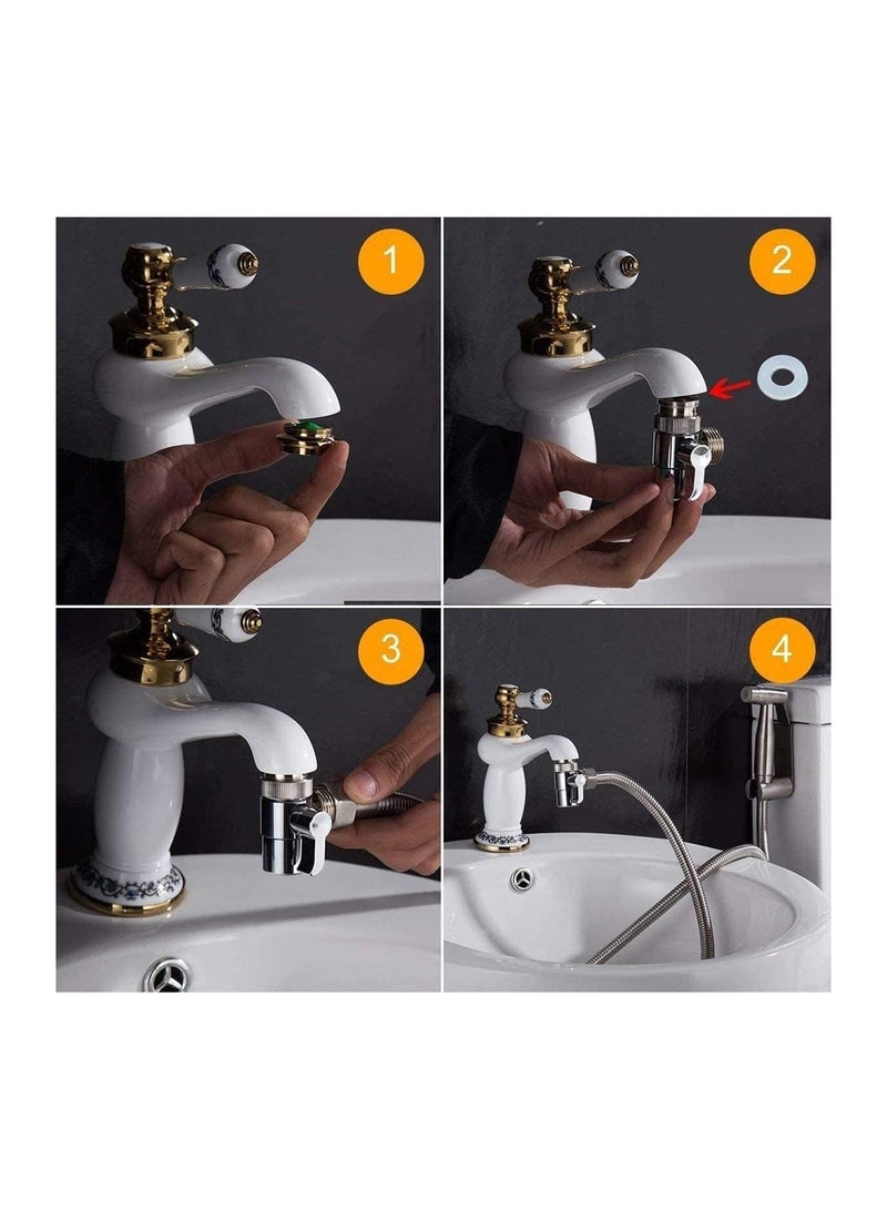 Portable bidet carefully designed for travelers with long nickel thermal hose code 102 - Image 3