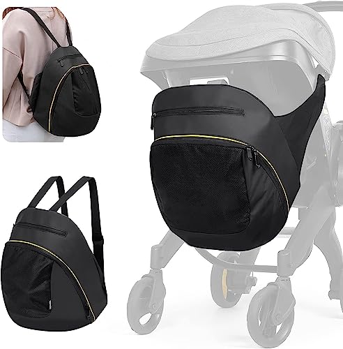 iNelihoo ClipOn Storage Bag Compatible with Doona Stroller Carseat Large Capacity Storage Space Diaper Bag with NonSlip Zipper Stroller Organizer Bag Wearable Backpack Mothers Bag All Day Bag - Image 1