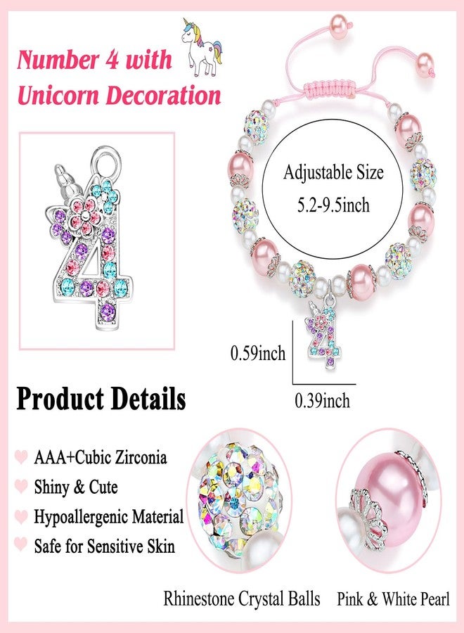 UPROMI Birthday Gifts for 3-12 Year Old Girl Unicorn Bracelet, Christmas Gifts for Daughter/Granddaughter/Niece, 5.2 inches, Stainless Steel, Cubic Zirconia - Image 3